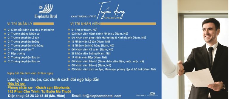 Elephants Hotel tuyển dụng - Việc làm tại Buôn Ma Thuột