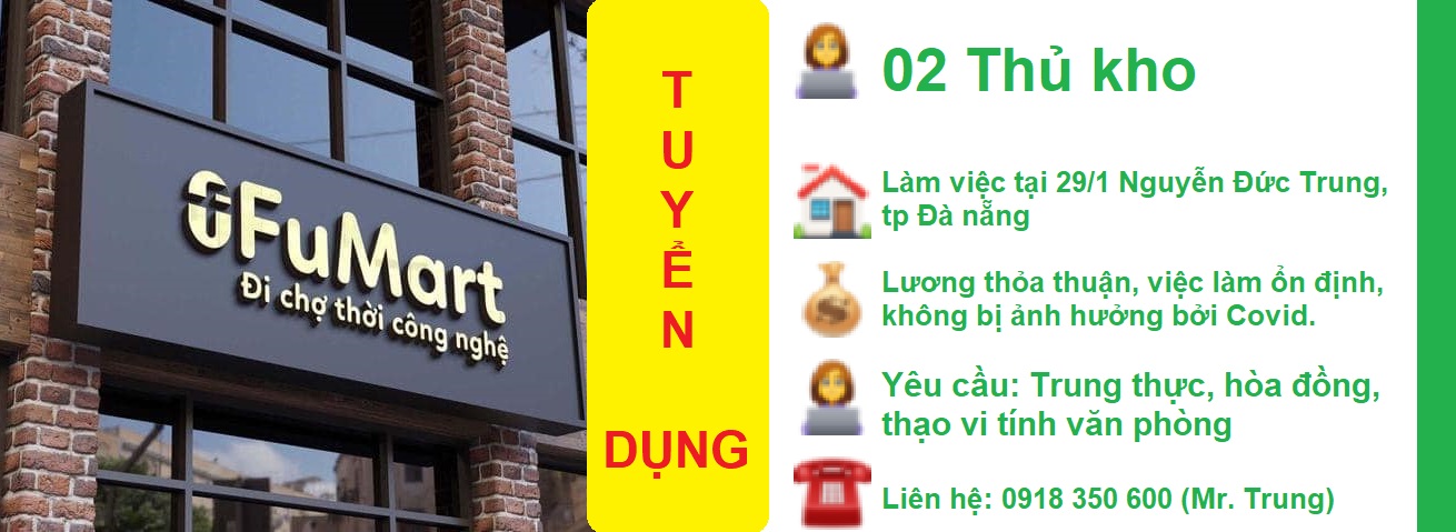 FuMart tuyển 2 thủ kho